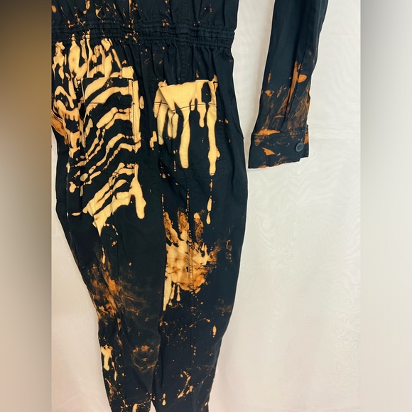 Upcycled hand dyed bleached jumpsuit - Picture 10 of 10
